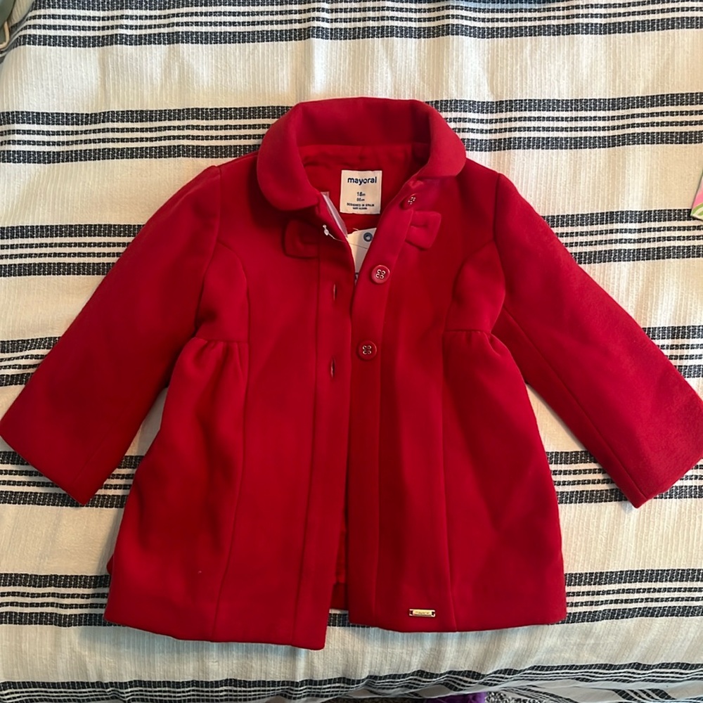 Brand new (with tags) Mayoral Peacoat 18mo
